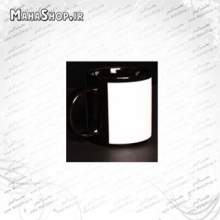 لیوان مشکی وسط سفید