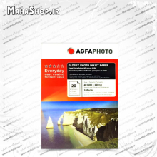کاغذ آگفا 180 گرم فوتوگلاسه 20 برگی سایز 10x15