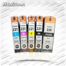 كارتريج Canon 220 , 221 جوهر افشان رنگی